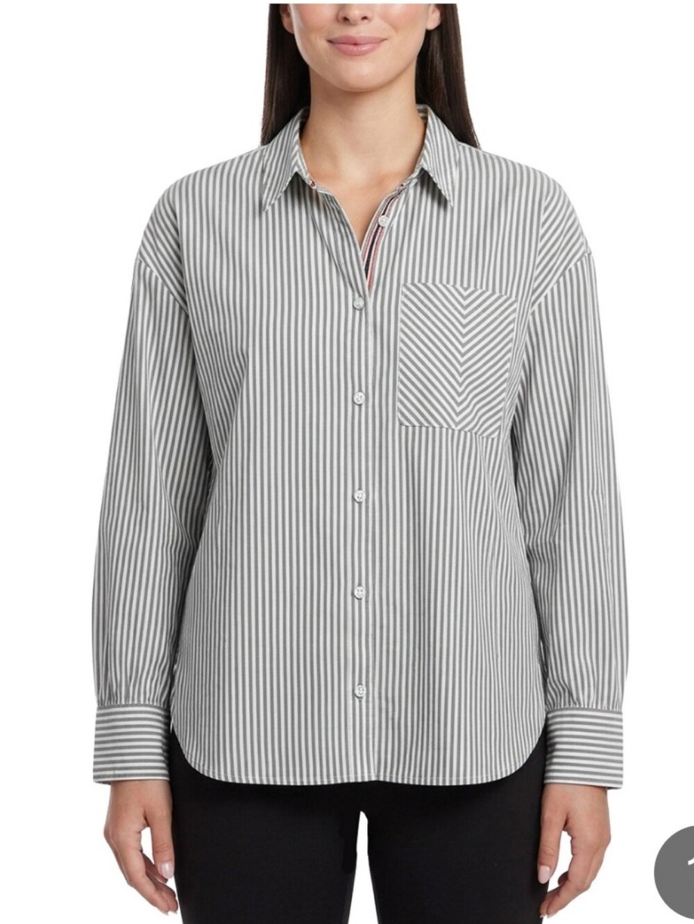 (6)Hunter Ladies  Button-Down Shirt Cotton Poplin Shirt